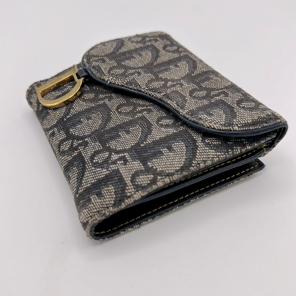 Christian Dior Wallet Saddle Lotus Oblique Jacquard with Unbranded Chain - Picture 5 of 16